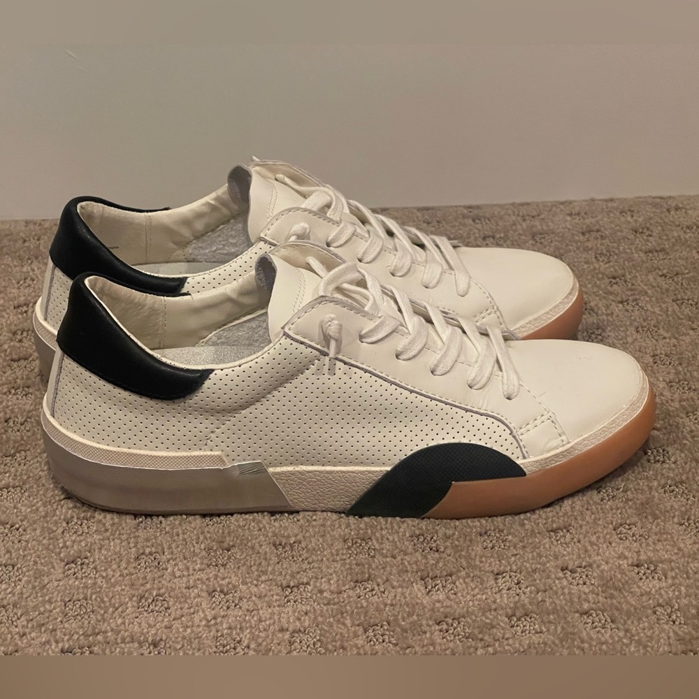DolceVita White and Black Leather Women’s Sneakers